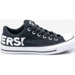 Converse - Tenisówki. Czarne trampki i tenisówki damskie Converse, bez wzorów, z gumy, na sznurówki. W wyprzedaży za 219,90 zł.