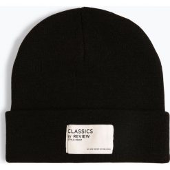 Review - Czapka męska, czarny. Czarne czapki męskie marki Review, z aplikacjami. Za 49,95 zł.