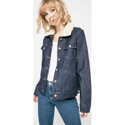 Wrangler - Kurtka. Niebieskie kurtki damskie Wrangler, s, bez wzorów, z elastanu, krótkie, bez kaptura. W wyprzedaży za 159,90 zł.