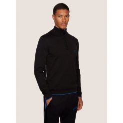 Sweter Boss Ziston W20 50440329. Czarne swetry męskie Boss, m, bez wzorów, klasyczne, z klasycznym kołnierzykiem, bez kaptura. Za 599,00 zł.