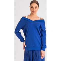BLUZA MY TWIN twinset. Niebieskie bluzy damskie Twinset, xs, z nadrukiem, z materiału, bez rękawów, bez kaptura. Za 659,00 zł.