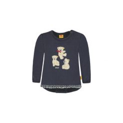 Steiff Sweter marine - niebieski - Gr.Niemowlę (0 - 6 miesięcy). Niebieskie bluzy niemowlęce Steiff, z aplikacjami, z elastanu, marine, bez rękawów, bez kaptura. Za 125,00 zł.