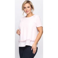 Różowa Bluzka Chaplet. Różowe bluzki damskie Born2be, xl, bez wzorów, bez kołnierzyka, bez rękawów. W wyprzedaży za 39,99 zł.
