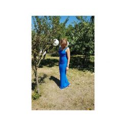 SUKIENKA ELENA | LETNIA MAXI KOBALTOWA. Niebieskie długie sukienki marki Meleksima, na lato, l, z materiału, z długim rękawem, dopasowane. Za 67,60 zł.