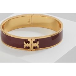 Bransoletki damskie: Tory Burch RAISED LOGO THIN ENAMEL HINGED BRACELET Bransoletka burgundy / goldcoloured