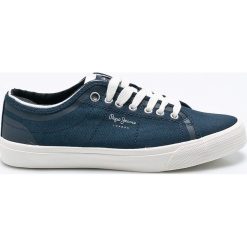 Pepe Jeans - Tenisówki Nate. Niebieskie tenisówki męskie marki Pepe Jeans, z jeansu, na sznurówki. W wyprzedaży za 199,90 zł.