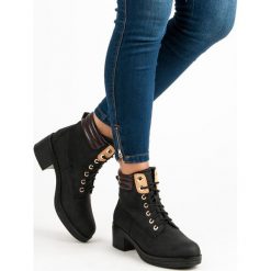 BOTKI WORKERY NA OBCASIE. Czarne workery damskie Merg, na obcasie. Za 76,90 zł.