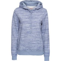 Bluzy damskie: Bluza z kapturem, długi rękaw bonprix niebieski melanż