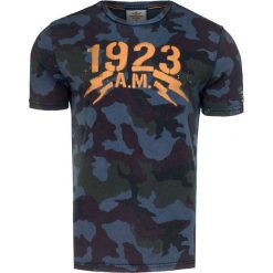 T-shirt AERONAUTICA MILITARE. Niebieskie t-shirty męskie Aeronautica Militare, z nadrukiem, z bawełny, z okrągłym kołnierzem. W wyprzedaży za 207,00 zł.