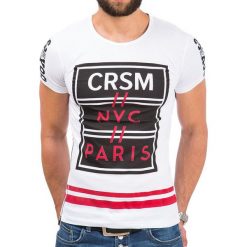 T-shirty męskie: CRSM T-shirt męski biały r. S (16017-1)