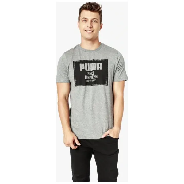 Puma Koszulka Ss Rebel Block Basic , szary, rozmiar XXL. Szare koszulki męskie Puma, xxl, bez wzorów, z bawełny, klasyczne, z klasycznym kołnierzykiem, bez rękawów. W wyprzedaży za 79,99 zł.