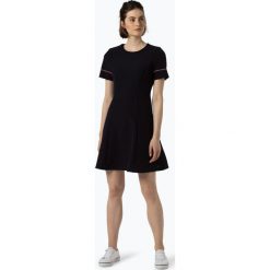 Tommy Hilfiger - Sukienka damska – Angela, niebieski. Niebieskie sukienki damskie TOMMY HILFIGER, z haftami, z materiału, eleganckie, bez kołnierzyka, bez rękawów, w kształcie a. Za 749,95 zł.