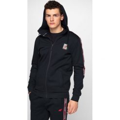 Bluza męska BLM221A - ciemny granat. Szare bluzy męskie 4f, m, bez wzorów, z dzianiny, z kapturem, bez rękawów, z kapturem. Za 169,99 zł.