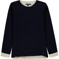 Bluza w kolorze granatowym. Białe bluzy dziewczęce rozpinane marki Marc O'Polo Junior, z nadrukiem, z okrągłym kołnierzem, z długim rękawem. W wyprzedaży za 145,95 zł.