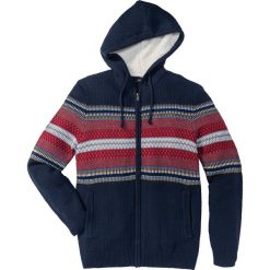 Kardigany męskie: Sweter rozpinany z kapturem Regular Fit bonprix ciemnoniebieski