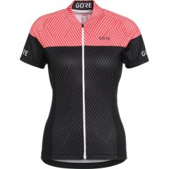 Topy sportowe damskie: Gore Wear OPTILINE Tshirt z nadrukiem black/coral glow