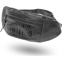 NERKA VERSACE JEANS COUTURE. Czarne plecaki męskie Versace Jeans Couture, w paski, z jeansu. Za 419,00 zł.