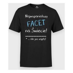 Koszulka Najwspanialszy facet. T-shirty chłopięce MegaKoszulki, bez wzorów, z bawełny, bez rękawów. Za 49,90 zł.