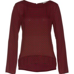 Bluzka z zamkiem bonprix czarno-ciemnoczerwony z nadrukiem. Czarne bluzki longsleeves bonprix, z nadrukiem. Za 109,99 zł.