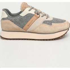 Gant - Buty Bevinda. Brązowe buty sportowe damskie GANT, bez wzorów, ze skóry, sportowe. Za 479,90 zł.