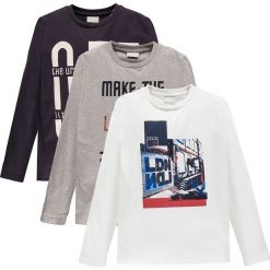 Mek - Longsleeve dziecięcy 128-170 cm (3-pack). Szare t-shirty chłopięce Mek, z nadrukiem, z dzianiny, z długim rękawem. W wyprzedaży za 129,90 zł.