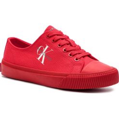 Trampki CALVIN KLEIN JEANS - Ireland R7799 Tomato. Czerwone półbuty damskie marki Calvin Klein Jeans, bez wzorów, z jeansu, bez zapięcia. Za 419,00 zł.