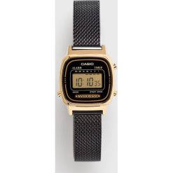 Casio - Zegarek LA670WEMB -1EF. Czarne zegarki męskie CASIO, ze stali. W wyprzedaży za 279,90 zł.