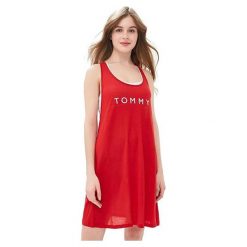 Tommy Hilfiger Tommy Short Tank Dress Dress Tee Tango Red UW0UW01730 -611 (rozmiar M). Czerwone spódniczki damskie TOMMY HILFIGER, m, bez wzorów. W wyprzedaży za 175,00 zł.