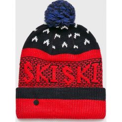Scotch & Soda - Czapka. Czerwone czapki zimowe męskie marki Scotch & Soda, na zimę, z dzianiny. Za 169,90 zł.