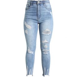 Boyfriendy damskie: Missguided Petite SINNER HIGHWAISTED AUTHENTIC RIPPED Jeans Skinny Fit blue