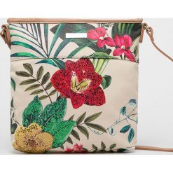 Desigual - Torebka. Zielone torebki klasyczne damskie Desigual, w paski, z poliesteru, casualowe, na ramię, średnie, bez dodatków. W wyprzedaży za 199,90 zł.