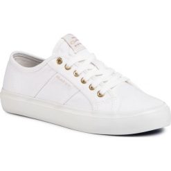 Tenisówki GANT - Pinestreet 20538513 White G29. Białe półbuty damskie GANT, bez wzorów, z gumy, bez zapięcia. Za 299,00 zł.
