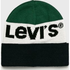 Levi's - Czapka. Zielone czapki damskie Levi's®, na zimę, bez wzorów, z dzianiny. W wyprzedaży za 79,90 zł.