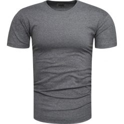 Koszulka męska t-shirt gładki grafitowy Recea. Szare koszulki męskie Recea, s, z bawełny, klasyczne. Za 17,99 zł.