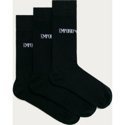 Emporio Armani - Skarpetki (3-pack). Niebieskie skarpetki męskie Emporio Armani, z nadrukiem, z elastanu. W wyprzedaży za 69,90 zł.