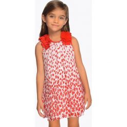 Mayoral - Sukienka dziecięca 92-134 cm. Czerwone sukienki dziewczęce Mayoral, bez wzorów, z bawełny, eleganckie, bez rękawów, mini. Za 199,90 zł.