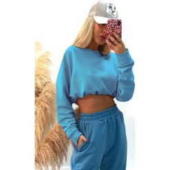 Bluza damska SEVELINA BLUE. Niebieskie bluzy sportowe damskie IVET, m, bez wzorów, bez rękawów, bez kaptura. W wyprzedaży za 79,00 zł.