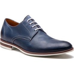 Półbuty GINO ROSSI - Andy MPV085-N86-5K00-5700-0 59. Niebieskie buty wizytowe męskie Gino Rossi, bez wzorów, ze skóry, eleganckie, bez zapięcia. W wyprzedaży za 219,00 zł.
