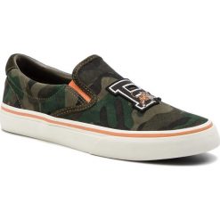 Tenisówki POLO RALPH LAUREN - Thompson 816745838001 Green. Zielone półbuty męskie Polo Ralph Lauren, na co dzień, z aplikacjami, z zamszu, eleganckie, bez zapięcia. W wyprzedaży za 289,00 zł.