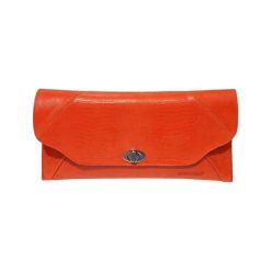Puzderka: Skórzana kopertówka w kolorze pomarańczowym – (S)29 x (W)13 cm