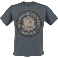T-shirty męskie: Monster Hunter World – Vintage Hunter Badge T-Shirt szaro-niebieski