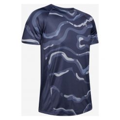 Under Armour Koszulka Niebieski. Niebieskie podkoszulki męskie Under Armour, l, bez wzorów, z elastanu, bez kołnierzyka, z krótkim rękawem, krótkie. Za 188,95 zł.