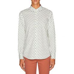 Koszula w kolorze biało-zielonym. Zielone koszule męskie Benetton, xl, z bawełny. W wyprzedaży za 49,95 zł.