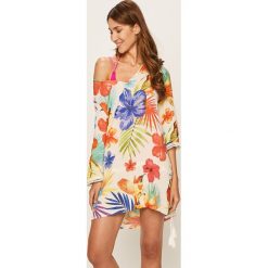 Desigual - Sukienka plażowa. Białe stroje kąpielowe damskie Desigual, s, bez wzorów, z wiskozy. W wyprzedaży za 169,90 zł.