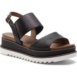 Sandały INUOVO - 129001 Black. Czarne klapki damskie Inuovo, bez wzorów, ze skóry, bez obcasa. Za 339,00 zł.