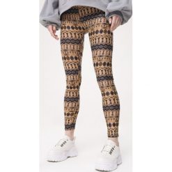 Beżowo-Fioletowe Legginsy Total Look. Brązowe legginsy damskie Born2be, s, bez wzorów, z dzianiny, klasyczne. Za 14,99 zł.