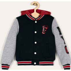 Blukids - Kurtka bomber dziecięca 92-134 cm. Niebieskie kurtki chłopięce Blukids, bez wzorów, z bawełny, krótkie, z kapturem. Za 129,90 zł.
