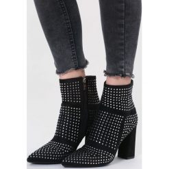 Czarne Botki Feel No More. Czarne botki damskie lity other, na jesień, z materiału, ze szpiczastym noskiem, na wysokim obcasie, na zamek. Za 139,99 zł.