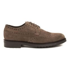 Trussardi półbuty męskie R300 FELONICA brązowe 46. Pomarańczowe półbuty męskie Trussardi, bez wzorów, z zamszu, bez zapięcia. Za 449,00 zł.