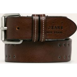 Pepe Jeans - Pasek skórzany Charles. Pomarańczowe paski męskie Pepe Jeans, w paski, z jeansu. Za 179,90 zł.